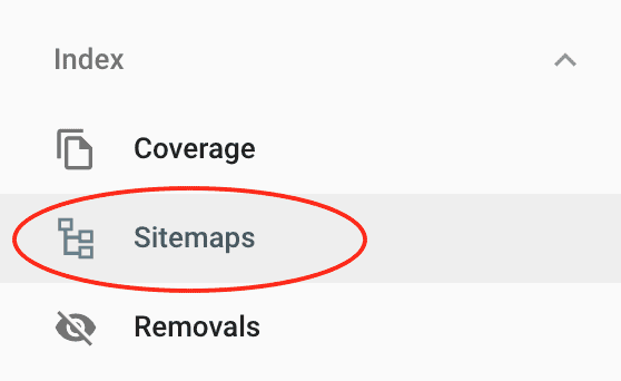 Google Search Console keyword: Sitemap